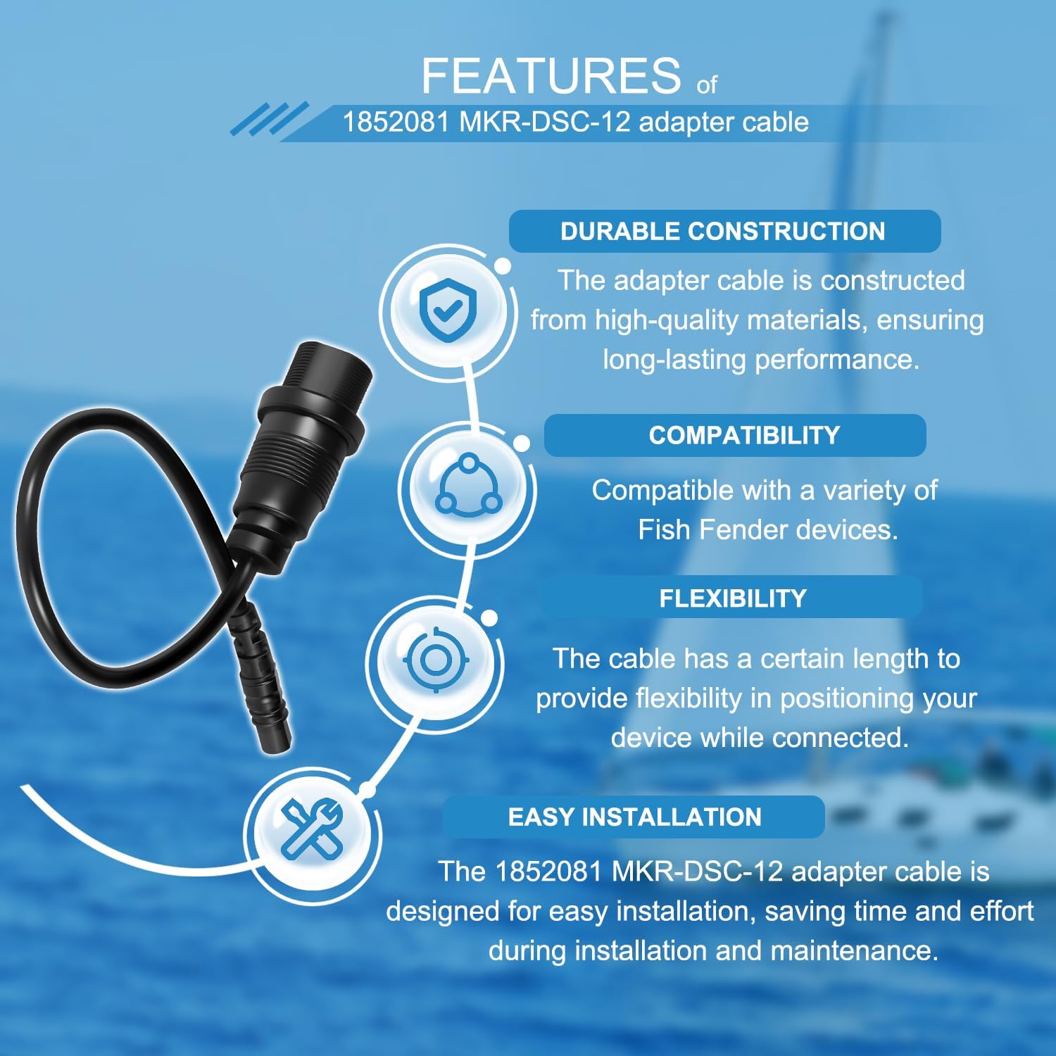 1852081 kabel adaptor MKR-DSC- - Fish Finder Cable ulasan dan harga